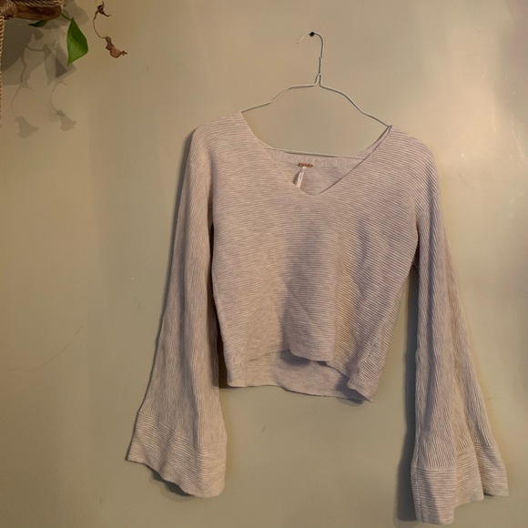 Free People Flare Sleeve Top - Picture 1 of 3